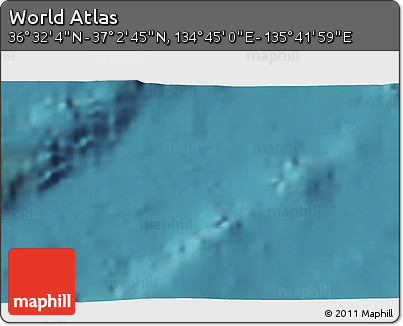 Satellite 3D Map of the Area around 36° 47' 25" N, 135° 13' 29" E