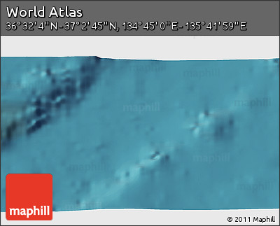 Satellite 3D Map of the Area around 36° 47' 25" N, 135° 13' 29" E