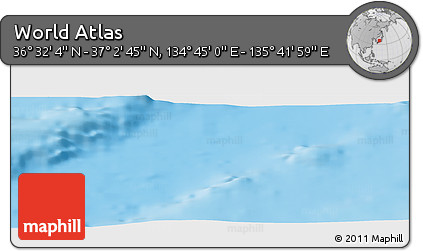 Physical Panoramic Map of the Area around 36° 47' 25" N, 135° 13' 29" E