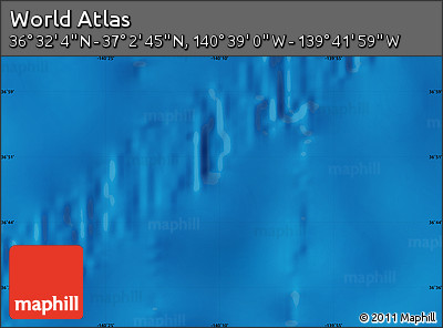 Physical Map of the Area around 36° 47' 25" N, 140° 10' 30" W