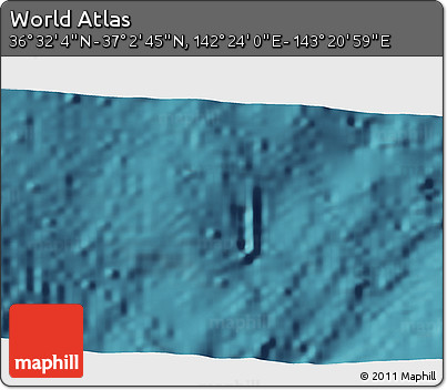 Satellite 3D Map of the Area around 36° 47' 25" N, 142° 52' 30" E