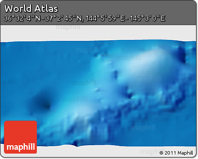 Physical 3D Map of the Area around 36° 47' 25" N, 144° 34' 29" E