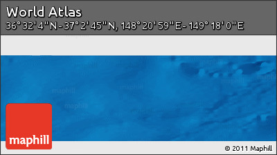 Physical Panoramic Map of the Area around 36° 47' 25" N, 148° 49' 29" E