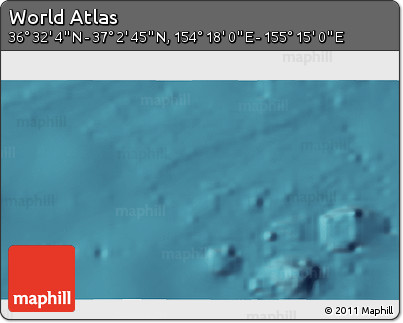 Satellite 3D Map of the Area around 36° 47' 25" N, 154° 46' 30" E