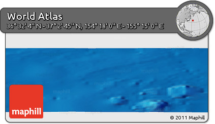Physical Panoramic Map of the Area around 36° 47' 25" N, 154° 46' 30" E