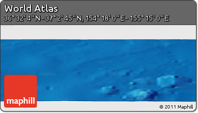 Physical Panoramic Map of the Area around 36° 47' 25" N, 154° 46' 30" E