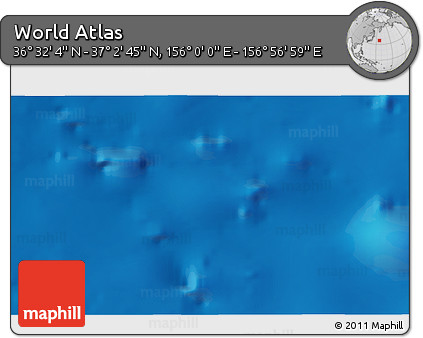 Physical 3D Map of the Area around 36° 47' 25" N, 156° 28' 29" E