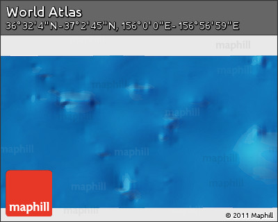 Physical 3D Map of the Area around 36° 47' 25" N, 156° 28' 29" E
