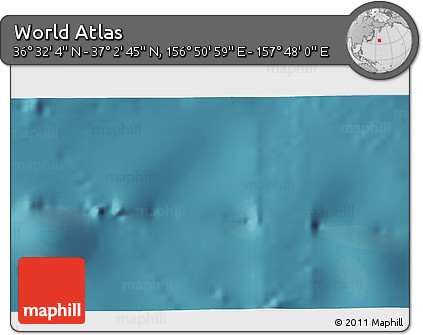 Satellite 3D Map of the Area around 36° 47' 25" N, 157° 19' 29" E