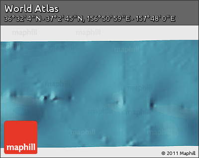 Satellite 3D Map of the Area around 36° 47' 25" N, 157° 19' 29" E