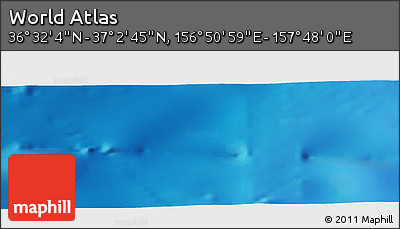 Physical Panoramic Map of the Area around 36° 47' 25" N, 157° 19' 29" E