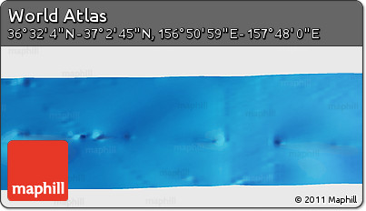 Physical Panoramic Map of the Area around 36° 47' 25" N, 157° 19' 29" E