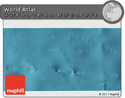 Satellite 3D Map of the Area around 36° 47' 25" N, 158° 10' 30" E