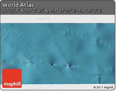 Satellite 3D Map of the Area around 36° 47' 25" N, 158° 10' 30" E