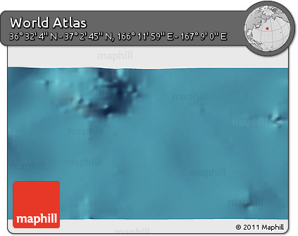 Satellite 3D Map of the Area around 36° 47' 25" N, 166° 40' 30" E