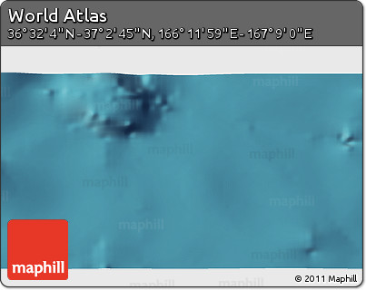 Satellite 3D Map of the Area around 36° 47' 25" N, 166° 40' 30" E