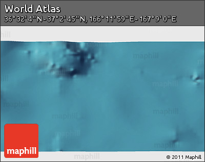 Satellite 3D Map of the Area around 36° 47' 25" N, 166° 40' 30" E