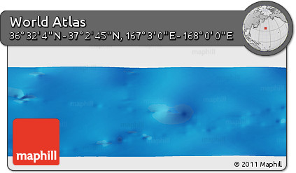 Physical Panoramic Map of the Area around 36° 47' 25" N, 167° 31' 30" E