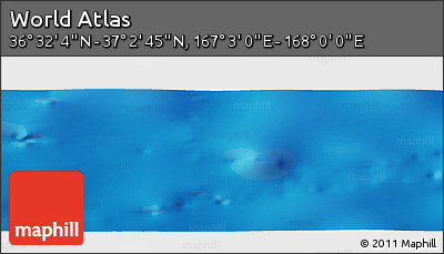 Physical Panoramic Map of the Area around 36° 47' 25" N, 167° 31' 30" E