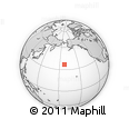 Outline Map of the Area around 36° 47' 25" N, 172° 28' 29" W, rectangular outline