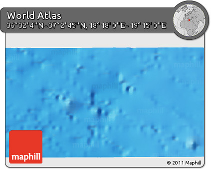 Physical 3D Map of the Area around 36° 47' 25" N, 18° 46' 29" E