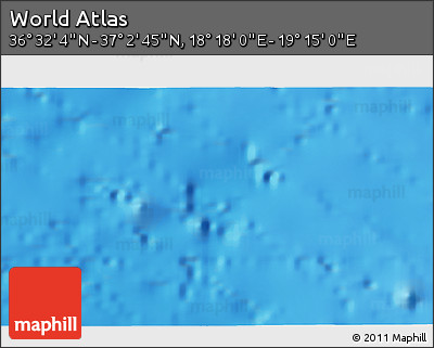 Physical 3D Map of the Area around 36° 47' 25" N, 18° 46' 29" E
