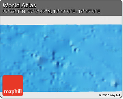 Physical 3D Map of the Area around 36° 47' 25" N, 18° 46' 29" E
