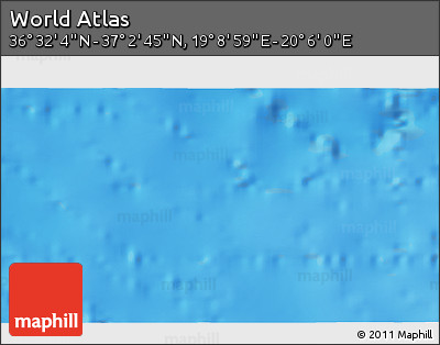 Physical 3D Map of the Area around 36° 47' 25" N, 19° 37' 30" E