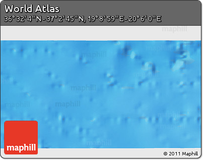 Physical 3D Map of the Area around 36° 47' 25" N, 19° 37' 30" E