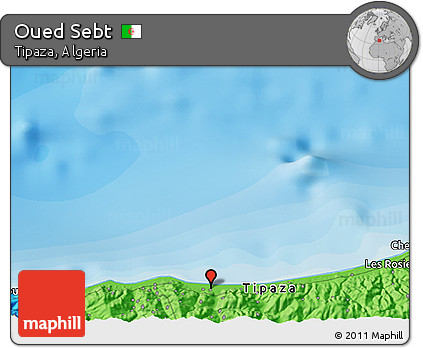 Political 3D Map of Oued Sebt