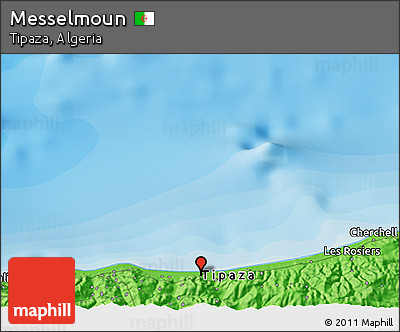 Political 3D Map of Messelmoun