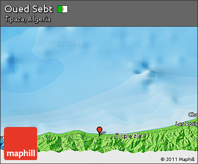 Political 3D Map of Oued Sebt