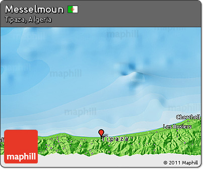 Political 3D Map of Messelmoun
