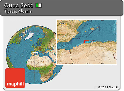 Satellite Location Map of Oued Sebt
