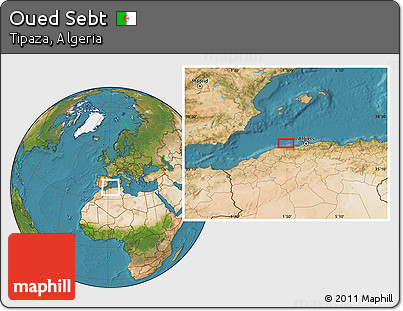 Satellite Location Map of Oued Sebt