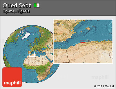 Satellite Location Map of Oued Sebt