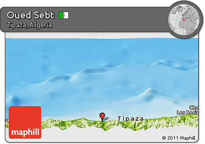 Physical Panoramic Map of Oued Sebt