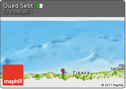 Physical Panoramic Map of Oued Sebt
