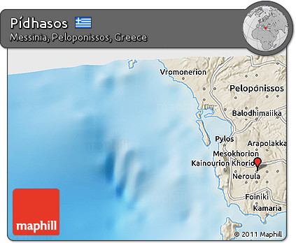 Shaded Relief 3D Map of Pídhasos