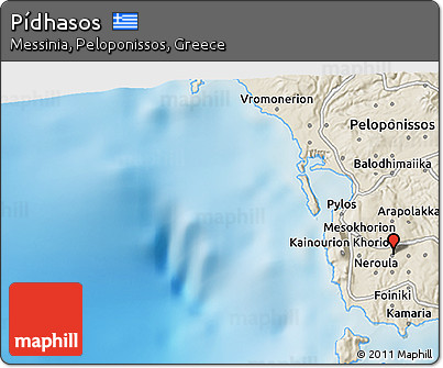 Shaded Relief 3D Map of Pídhasos