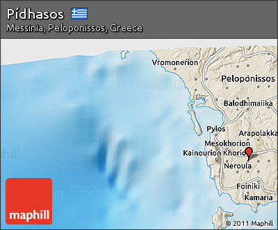 Shaded Relief 3D Map of Pídhasos