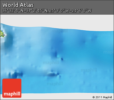 Physical 3D Map of the Area around 36° 47' 25" N, 24° 34' 30" W