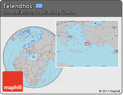Gray Location Map of Télendhos