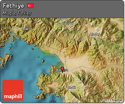 Satellite Map of Fethiye