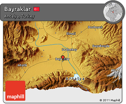 Physical 3D Map of Bayraklar