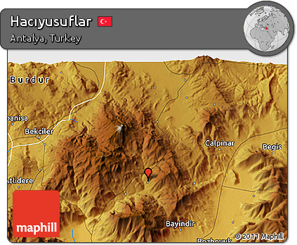 Physical 3D Map of Hacıyusuflar