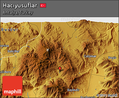Physical 3D Map of Hacıyusuflar