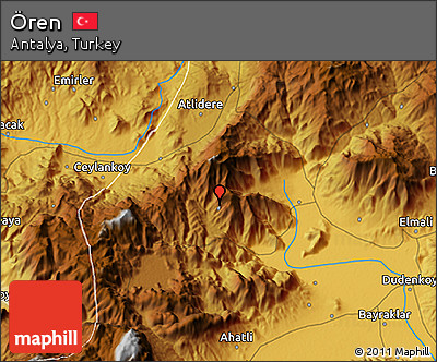 Physical 3D Map of Ören