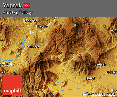 Physical 3D Map of Yaprak