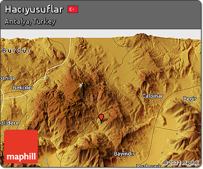 Physical 3D Map of Hacıyusuflar